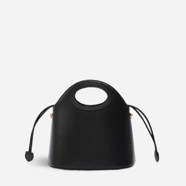 04_祥雲舎_絹_竹_黒_巾着_バケツバッグ_YS120670 04_Xiangyunsha_Silk_Bamboo_Black_Drawstring_Bucket_Bag_YS120670