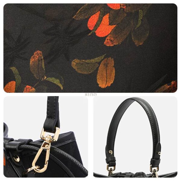 8_襄雲舎_シルク_レザー_プリント_柿_バケツバッグ_YS220680 8_Xiangyunsha_Silk_Leather_Printed_Persimmon_Bucket_Bag_YS220680