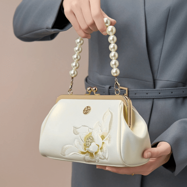 9_刺繍_レザー_キス_ロック_クラッチバッグ_ロータス_イブニング_ハンドバッグ 9_Embroidery_Leather_Kiss_Lock_Clutch_Bag_Lotus_Evening_Handbag