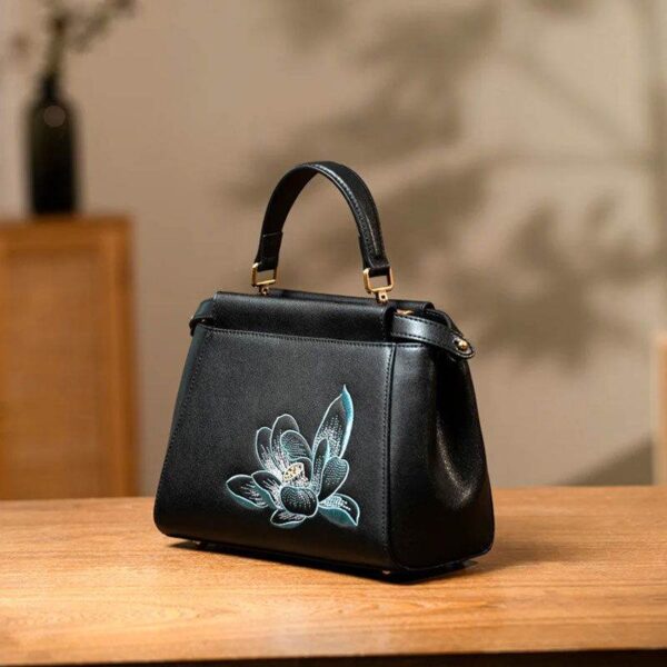 Embroidery_Leather_Black_Lotus_Handbag_-_SinoCultural-2470454 Embroidery_Leather_Black_Lotus_Handbag_-_SinoCultural-2470454