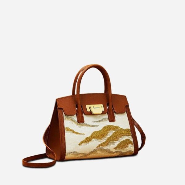 刺繍_レザー_エレガント_クロスボディ_ハンドバッグ_雲_山_-_中文-2473037 Embroidery_Leather_Elegant_Crossbody_Handbag_Cloud_Mountain_-_SinoCultural-2473037