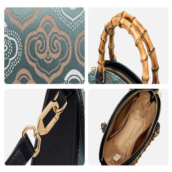 刺繍_レザー_トートバッグ_バンブーハンドル_吉祥雲_-_中文-2476005 Embroidery_Leather_Tote_Bag_Bamboo_Handle_Auspicious_Cloud_-_SinoCultural-2476005