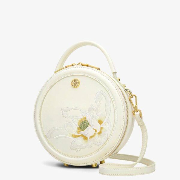 Embroidery_Leather_White_Lotus_Round_Bag_-_SinoCultural-2476733 Embroidery_Leather_White_Lotus_Round_Bag_-_SinoCultural-2476733