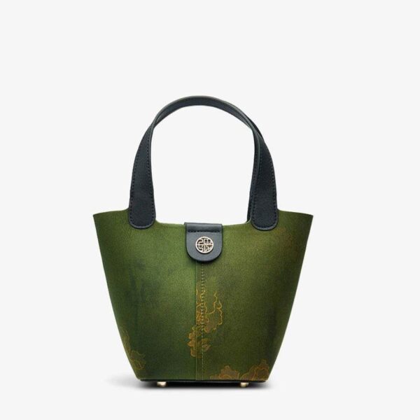 香り_雲_シルク_ダークグリーン_バケツバッグ_-_西濃文化-2478628 Fragrant_Cloud_Silk_Dark_Green_Bucket_Bag_-_SinoCultural-2478628