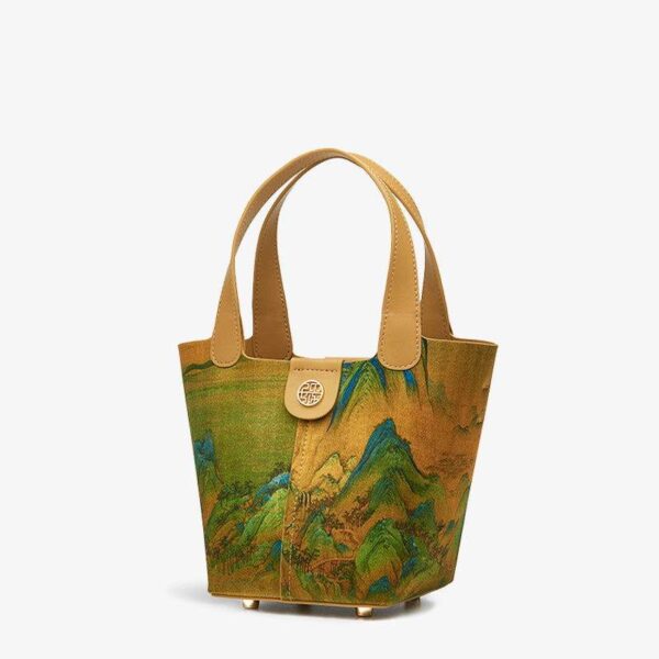桑_シルク_伝統_中国_絵画_バスケット_バッグ_-_中文-2482148 Mulberry_Silk_Traditional_Chinese_Painting_Basket_Bag_-_SinoCultural-2482148