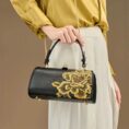 P110149_Embroidery_Leather_Chain_Barrel_Bag_Royal_Gold_Peony_Luxury_Handbag_7