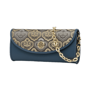 Embroidery Leather Clutch Bag Auspicious Cloud Designer Handbag