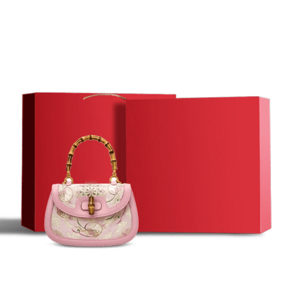 Song-Brocade-Pink-Mulberry-Silk-Handbag-Bamboo-Handle-Gift-Box-Red Song-Brocade-Pink-Mulberry-Silk-Handbag-Bamboo-Handle-Gift-Box-Red