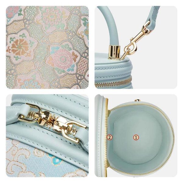 歌_ブロケード_レザー_バケット_シリンダー_バッグ_-_中文-2483365 Song_Brocade_Leather_Bucket_Cylinder_Bag_-_SinoCultural-2483365