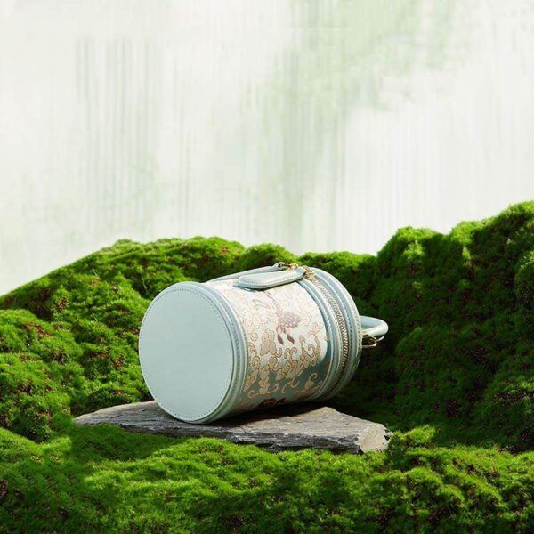 歌_ブロケード_レザー_バケット_シリンダー_バッグ_-_中文-2483371 Song_Brocade_Leather_Bucket_Cylinder_Bag_-_SinoCultural-2483371