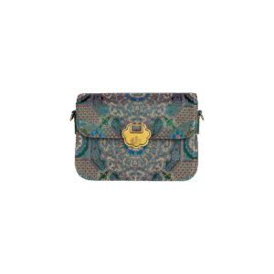 Song Brocade Leather Luxurious Clutch Handbag
