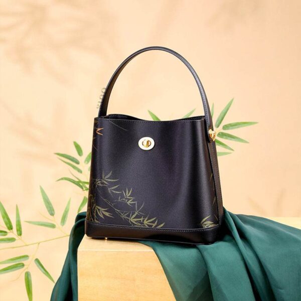 襄雲社_シルク_バンブープリント_クロスボディ_バケットバッグ_YS120757_2 Xiangyunsha_Silk_Bamboo_Print_Crossbody_Bucket_Bag_YS120757_2