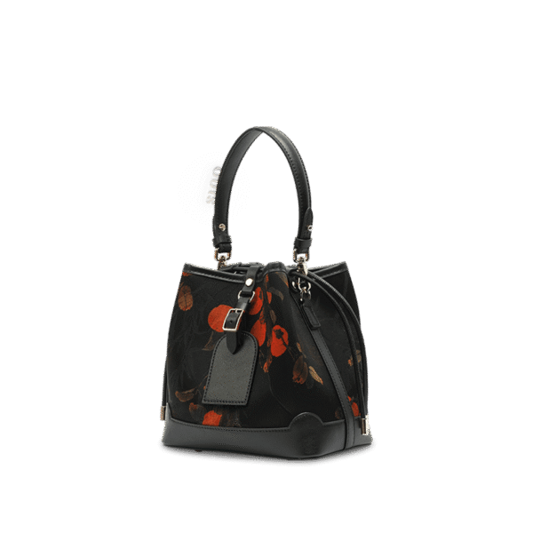 襄雲社_シルク_レザー_プリント_柿_バケツバッグ_YS220680_5 Xiangyunsha_Silk_Leather_Printed_Persimmon_Bucket_Bag_YS220680_5