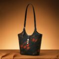 e_SinoCultural_-_Xiangyunsha_Silk_Leather_Printed_Persimmon_Bucket_Bag_YS120762