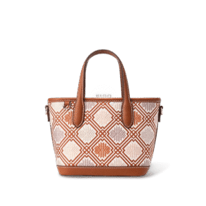 Luxury Zhuang Brocade Leather Zipper Crossbody Bag